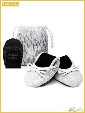 Lace Foldable Ballet Flats for Women, Comfortable Wedding Shoes